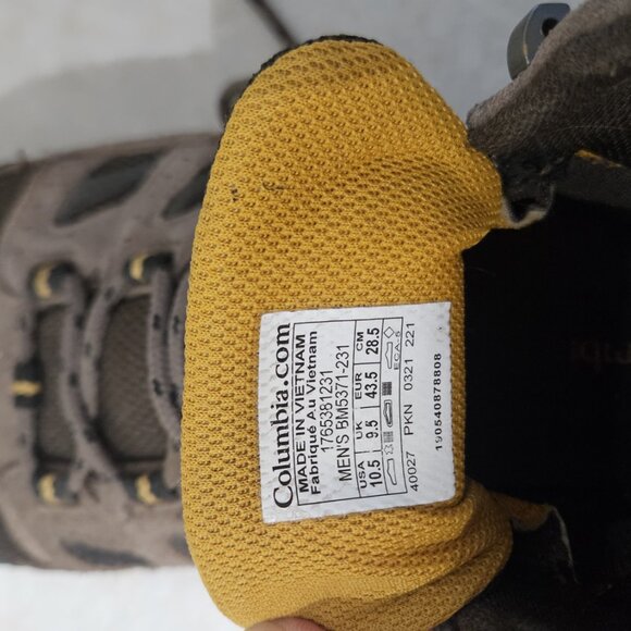 Columbia hiking boots mens 10.5